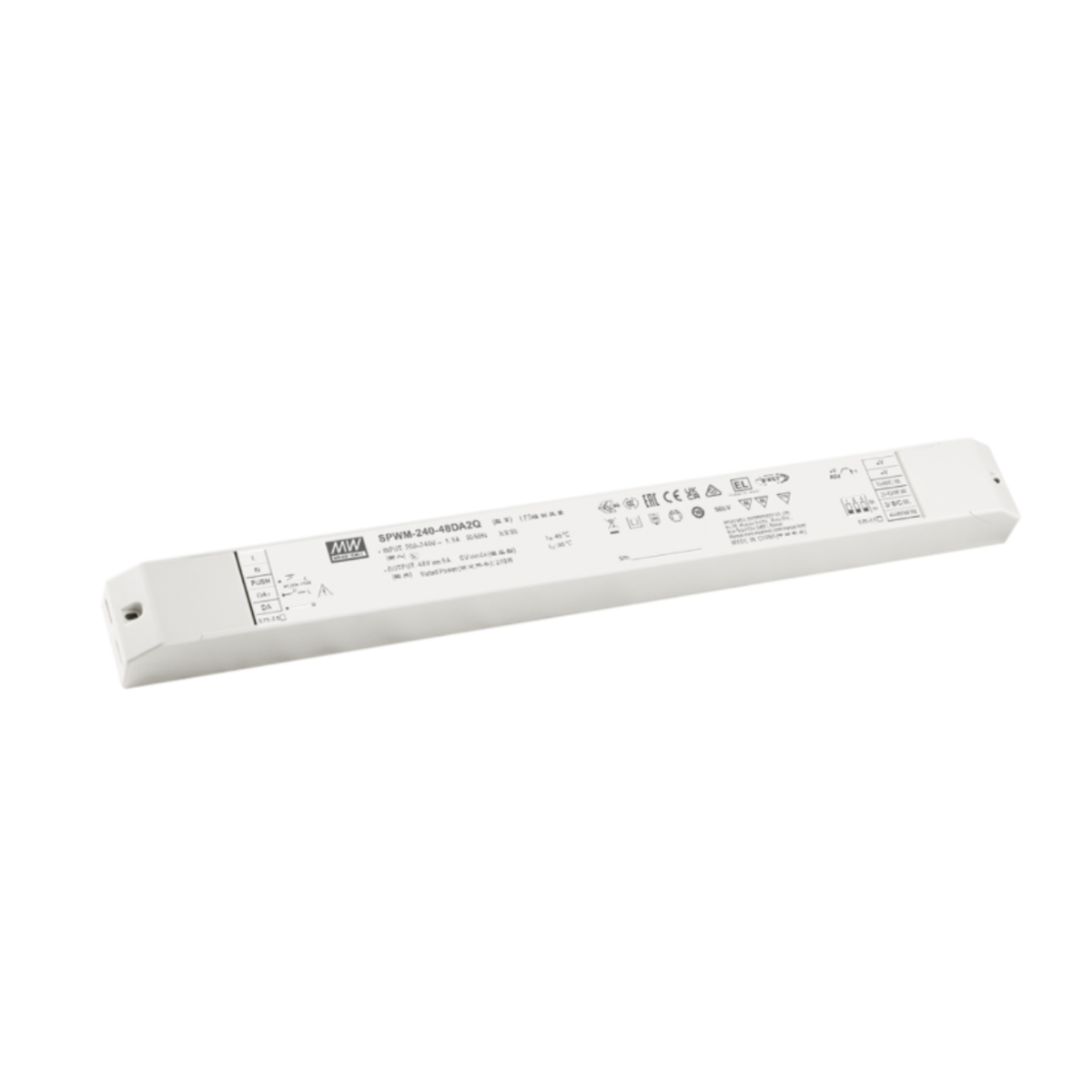 MEAN WELL SPWM-240-24DA2Q AC/DC-LED-Netzteil CV (240W/24V/10A) Dali-2