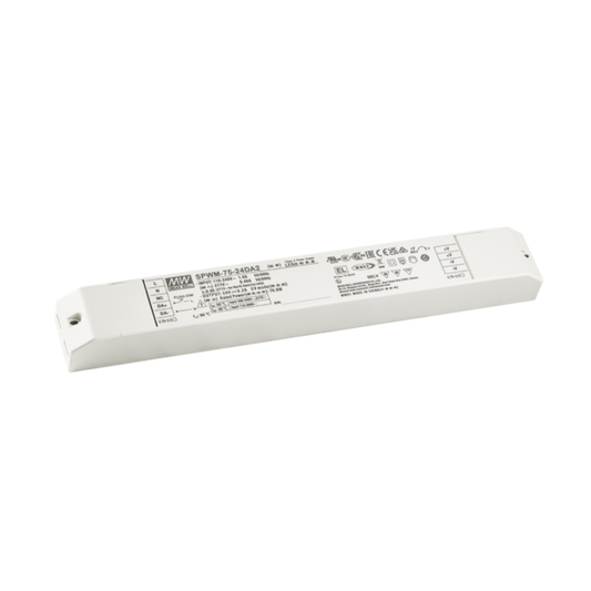 MEAN WELL SPWM-75-24 AC/DC-LED-Netzteil CV (76,8W/24V/3,2A) 0-10 Volt PWM Resistiv