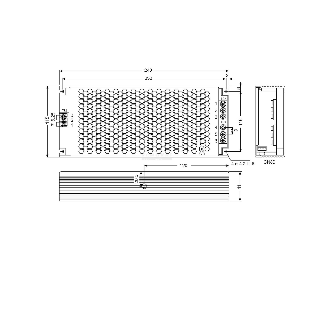 MeanWell UHP-1000-24 (1008W/24V) Schaltnetzteil / AC/DC-Netzteilbaustein