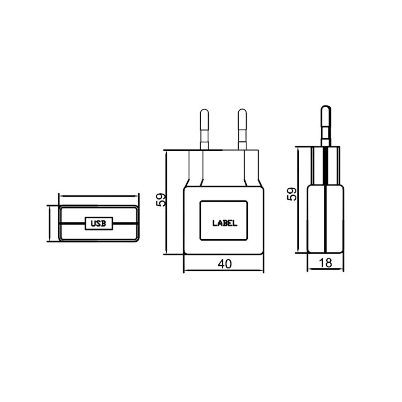 Yingjiao YS10-0502100 USB (10,5W/5V) Steckernetzteil mit Eurostecker - Netzteilshop24.de
