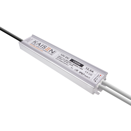 KAISEN KPS-V24-150W67-5Y-SM (150W/24V) Slim-Type LED-Netzteil mit Schutzart IP67 auch für Außenanwendungen geeignet
