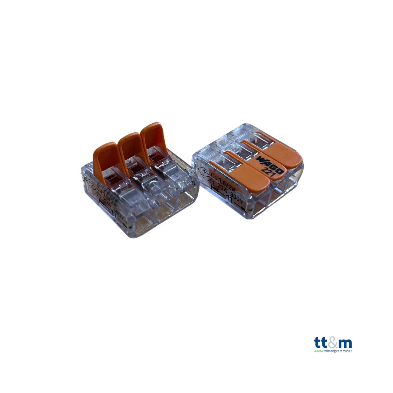 WAGO COMPACT-Verbindungsklemme, 3-polig, max. 4 mm², 221-413 (50 Stk.) - Netzteilshop24.de