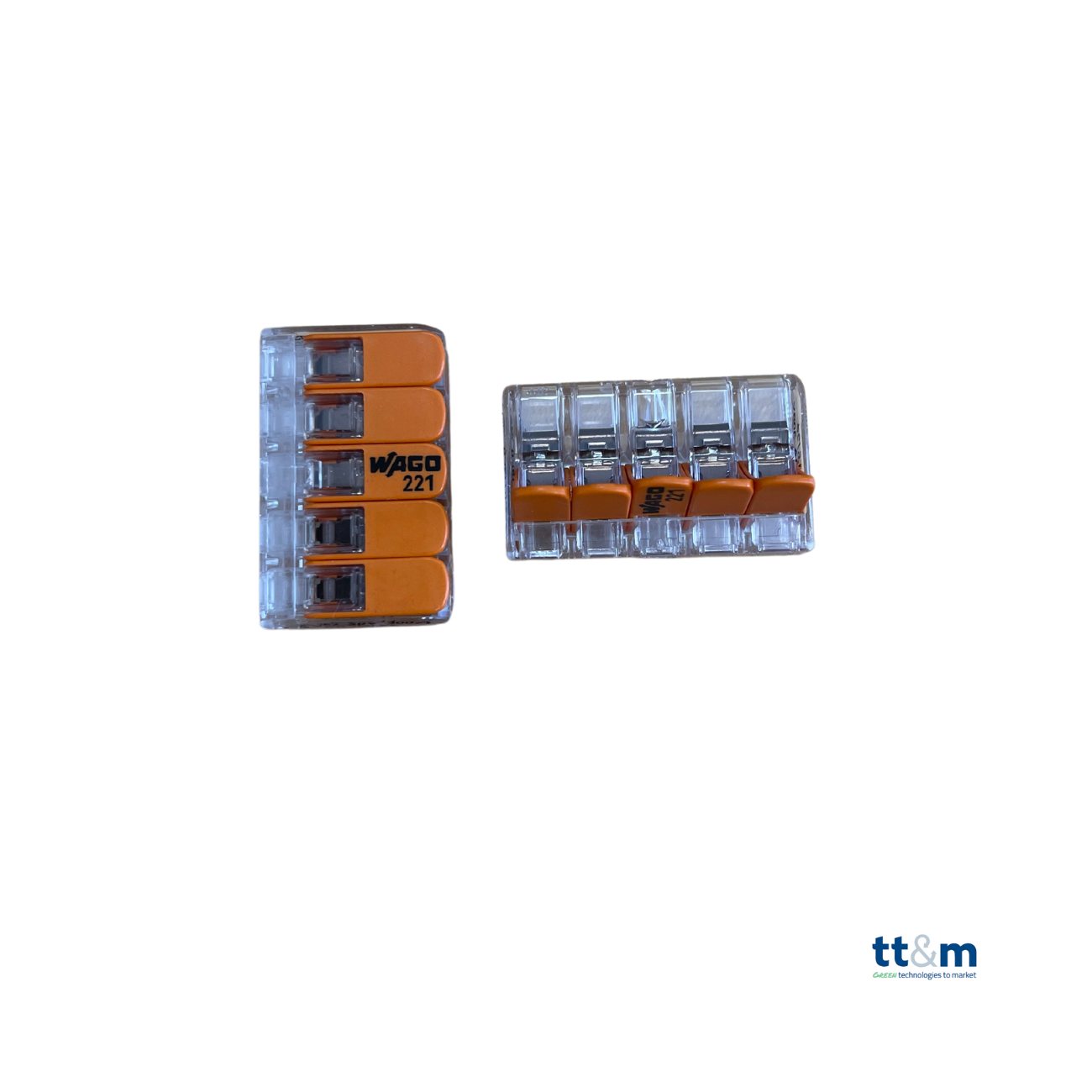 WAGO COMPACT-Verbindungsklemme, 5-polig, max. 4 mm², 221-415 (25 Stk.) - Netzteilshop24.de