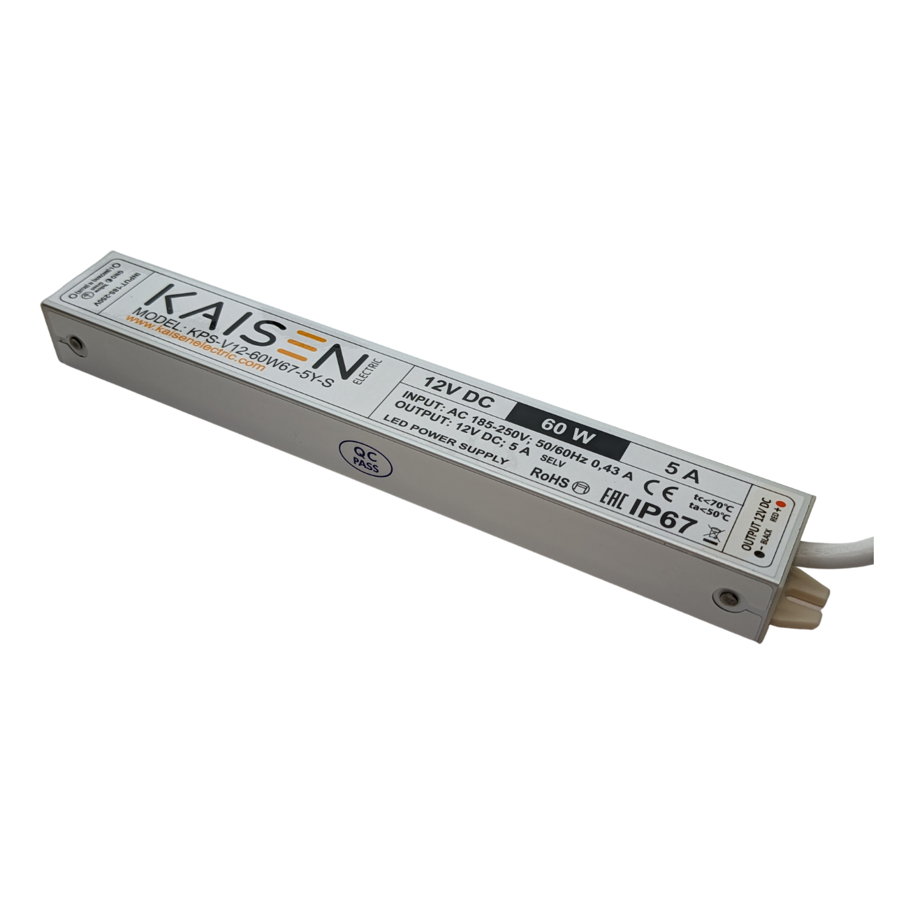 KAISEN KPS-V12-60W67-5Y-S (60W/12V) Slim-Type LED-Netzteil