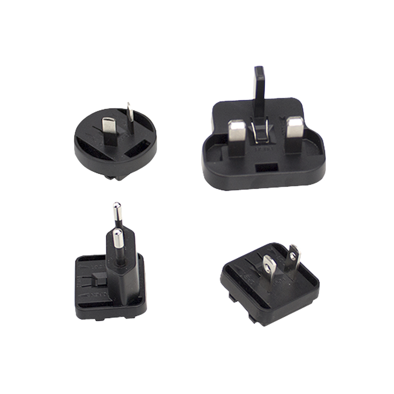 MeanWell GE-MIX AC-Steckeradapter 4er-Set für GE-Serie - Netzteilshop24.de